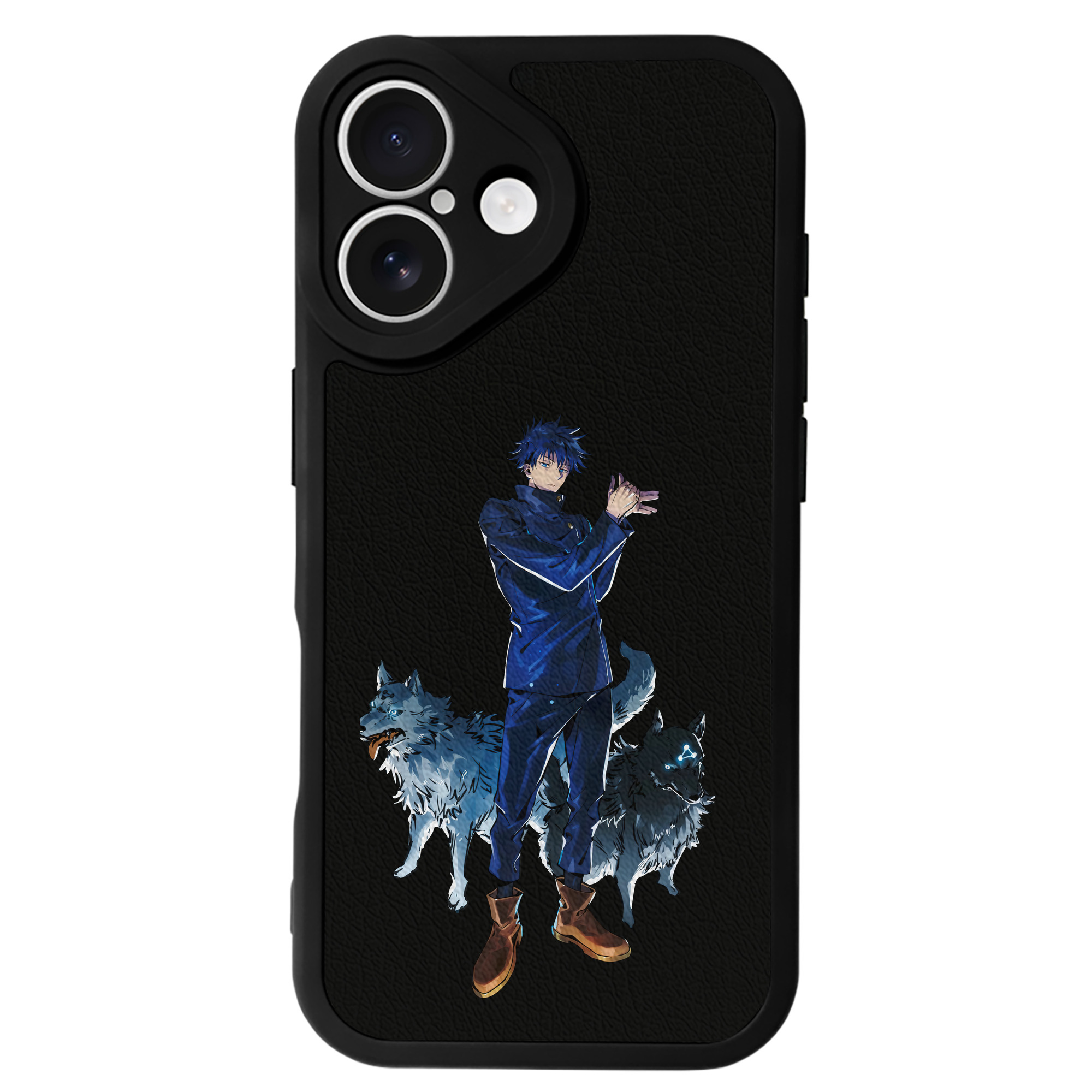 （画像用） 呪術廻戦 Jujutsu Kaisen 【iPhone 16シリーズ対応】シリコンスマホケース（レザー調） 材質：シリコン